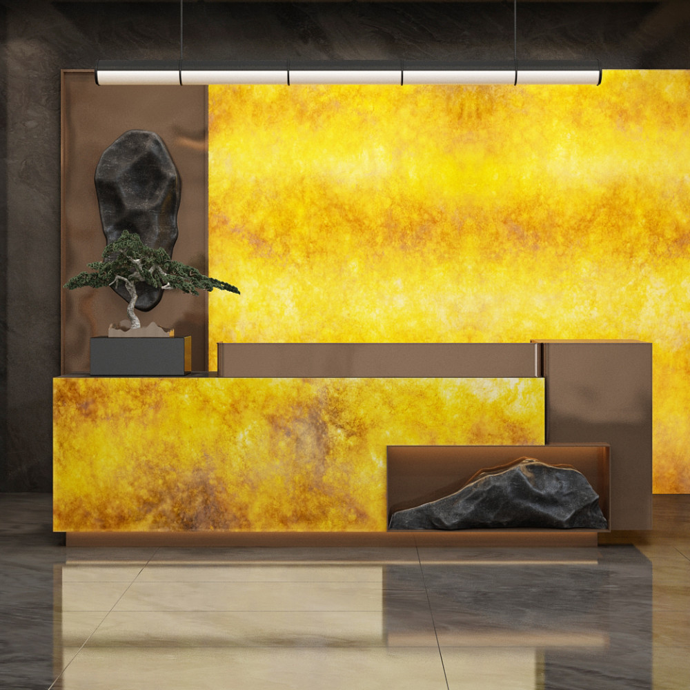 Golden Sunset - 0 Silica Solid Surface